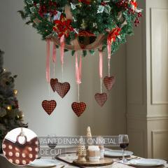 90019-Dotted-Metal-Heart-Ornament-Set-of-6-4-inch-image-4