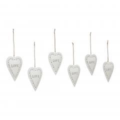 90021-Love-Stamp-Heart-Metal-Ornament-Set-of-6-5.25-inch-image-2