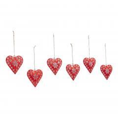 90022-Floral-Eyelet-Heart-Metal-Ornament-Set-of-6-4-inch-image-2