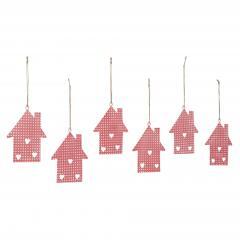 90025-Dotted-Metal-House-Ornaments-Red-Set-of-6-5.4x4.4x0.2-image-2