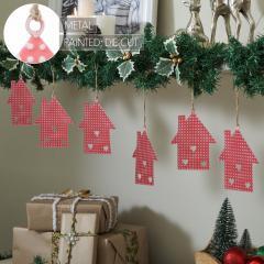 90025-Dotted-Metal-House-Ornaments-Red-Set-of-6-5.4x4.4x0.2-image-4