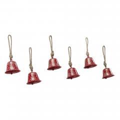 90026-Falling-Snow-Red-Bell-Metal-Ornament-Set-of-6-3.2-inch-image-2