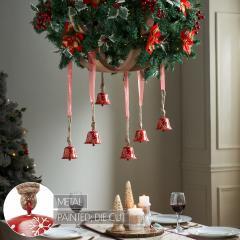 90026-Falling-Snow-Red-Bell-Metal-Ornament-Set-of-6-3.2-inch-image-4