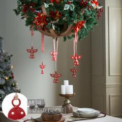 90027-Falling-Snow-Red-Angel-Metal-Ornament-Set-of-6-4.4-inch-image-4