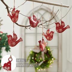 90029-Falling-Snow-Red-Bird-Metal-Ornament-Set-of-6-3.5-inch-image-4