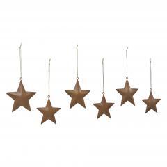 90033-Rust-Star-Metal-Ornament-Set-of-6-4.2-5.2-inch-image-2