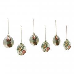 90039-Vintage-Santa-and-Reindeer-Metal-Ornaments-Set-of-6-4.75-inch-image-2