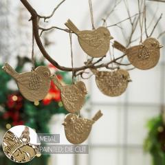 90040-Golden-Finch-Metal-Ornament-Set-of-6-2.9-inch-image-4