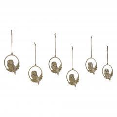 90041-Golden-Owl-Metal-Ornament-Set-of-6-4.5-inch-image-2