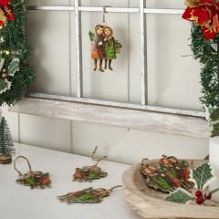 Winter Nostalgia Metal Ornament Set of 6 - 4.25 inch