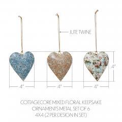 90049-Cottagecore-Mixed-Floral-Keepsake-Ornaments-Metal-Set-of-6-4-inch-image-3