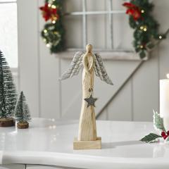 Heavenly Wings Natural Wooden Angel Small 9.25x5.25x2