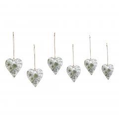 90051-Cottage-Neutral-Floral-Metal-Ornament-Set-of-6-4-inch-image-2
