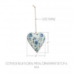 90052-Cottage-Blue-Floral-Metal-Ornament-Set-of-6-4-inch-image-3