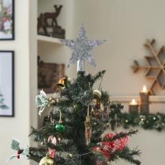 Punched Metal Star Tree Topper Galvanized 6.75x6.75x1