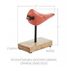 90123-In-Flight-Natural-Wooden-Cardinal-on-Metal-Stand-5x5x2-image-3
