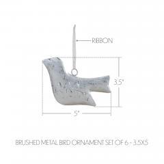 90127-Brushed-Metal-Bird-Ornament-Set-of-6-3.5-inch-image-3