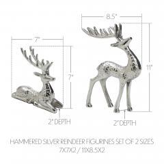 90130-Hammered-Silver-Reindeer-Figurines-Set-of-2-7x7x2-11x8.5x2-image-3