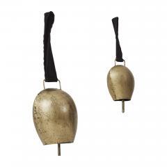 90133-Antique-Gold-Metal-Bell-Set-of-2-5.5-7.5-inch-image-2