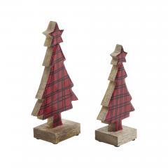 90137-Red-Plaid-Natural-Wooden-Tree-Set-of-2-8x4.5x2.25-9.75x5.5x2.25-image-2