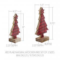 90137-Red-Plaid-Natural-Wooden-Tree-Set-of-2-8x4.5x2.25-9.75x5.5x2.25-image-4