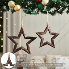 90138-Dark-Wooden-Star-Ornament-Set-of-2-8-9.75-inch-image-4