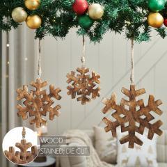 90140-Distressed-Dark-Wooden-Snowflake-Ornament-Set-of-3-5.75-7.75-9.75-inch-image-4