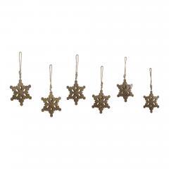 90142-Antique-Gold-Metal-Snowflake-Ornament-Set-of-6-6-inch-image-2