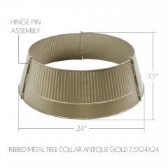 90055-Ribbed-Metal-Tree-Collar-Antique-Gold-7.5x24x24-image-3