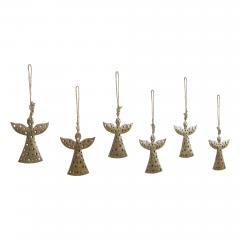 90143-Antique-Gold-Metal-Angel-Ornament-Set-of-6-6.5-inch-image-2
