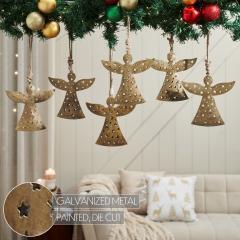 90143-Antique-Gold-Metal-Angel-Ornament-Set-of-6-6.5-inch-image-4