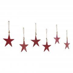 90145-Antique-Red-Metal-Star-Ornament-Set-of-6-6-inch-image-2