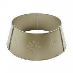 90058-Stamped-Snowflake-Metal-Tree-Collar-Antique-Gold-8x20x20-image-2