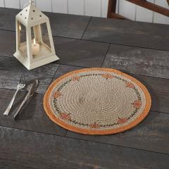90436-Harvest-Blessings-Natural-Stenciled-Pumpkin-Placemat-14-Inch-Round-Fall-Table-Decor-6-PC-Bundle-image-3