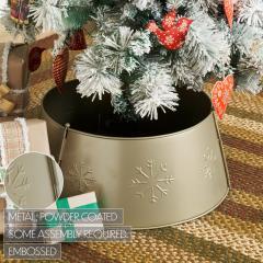 90058-Stamped-Snowflake-Metal-Tree-Collar-Antique-Gold-8x20x20-image-4