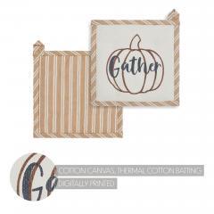 90439-Fall-Autumn-Pumpkin-Gather-Trivet-Set-of-3-8x8-Inch-Hot-Pads-for-Kitchen-Countertop-Dining-Table-Decor-Harvest-Themed-Home-Decor-6-PC-BOGO-Bundle-image-2