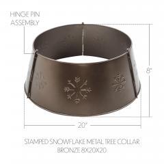 90059-Stamped-Snowflake-Metal-Tree-Collar-Bronze-8x20x20-image-3