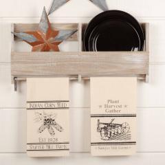 90442-Farmhouse-Kitchen-Tea-Towels-Sawyer-Mill-Charcoal-Plow-Corn-Rustic-Muslin-Cotton-Dish-Towel-Set-2-19x28-4-PC-BOGO-Bundle-image-3