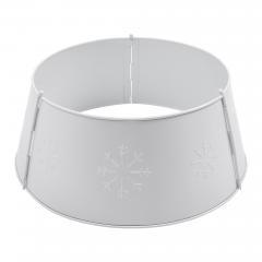 90060-Stamped-Snowflake-Metal-Tree-Collar-White-8x20x20-image-2