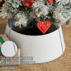 90060-Stamped-Snowflake-Metal-Tree-Collar-White-8x20x20-image-4