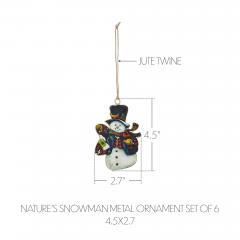 90048-Nature-s-Snowman-Metal-Ornament-Set-of-6-4.5-inch-image-3