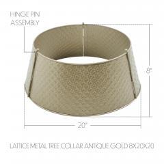90064-Lattice-Metal-Tree-Collar-Antique-Gold-8x20x20-image-3