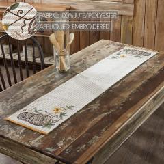 90499-Autumn-Pumpkin-Patch-Striped-Farmhouse-Table-Runner-12x60-Inch-Rustic-Fall-Decor-2-PC-Bundle-image-2
