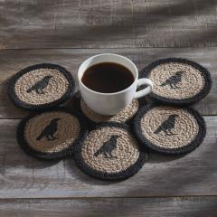 90505-Raven-Harvest-Autumn-Stenciled-Drink-Coasters-Durable-Tabletop-Protectors-Set-of-6-for-Fall-Decor-12-PC-Bundle-image-3