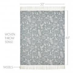 90519-Autumn-Fall-Grey-Pumpkin-Silhouette-Plush-Throw-Blanket-50x60-Cozy-Home-Decor-2-PC-Bundle-image-4