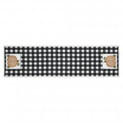 90540-Farmhouse-Black-White-Buffalo-Plaid-Pumpkin-Table-Runner-12x48-Inch-Fall-Autumn-Harvest-Kitchen-Dining-Decor-2-PC-BOGO-Bundle-image-1