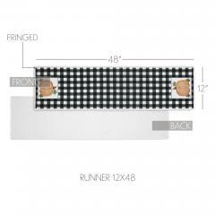 90540-Farmhouse-Black-White-Buffalo-Plaid-Pumpkin-Table-Runner-12x48-Inch-Fall-Autumn-Harvest-Kitchen-Dining-Decor-2-PC-BOGO-Bundle-image-4