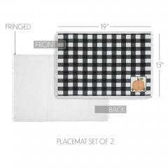 90542-Annie-Farmhouse-Fall-Black-Check-Pumpkin-Placemat-Set-of-2-Autumn-Harvest-Table-Linens-13x19-4-PC-BOGO-Bundle-image-4