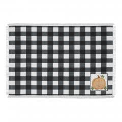 90542-Annie-Farmhouse-Fall-Black-Check-Pumpkin-Placemat-Set-of-2-Autumn-Harvest-Table-Linens-13x19-4-PC-BOGO-Bundle-image-5