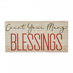 90568-Count-Your-Blessings-Inspirational-Cream-Wood-Sign-5x10-Inch-Farmhouse-Wall-Decor-Plaque-2-PC-BOGO-Bundle-image-1